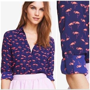 Express Portofino Shirt - Flamingo Print